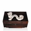 Ashtrays And Cigars Boxes | Lalique Dragon Cigars Box Large Size Clear Crystal/ 100 Cigars