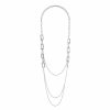 Necklaces | Lalique Empreinte Animale Long Necklace Clear Crystal/ Silver