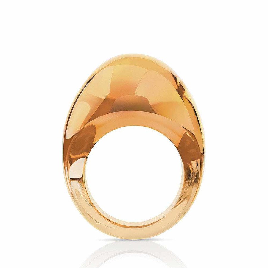 Rings | Lalique Cabochon Ring Amber Crystal