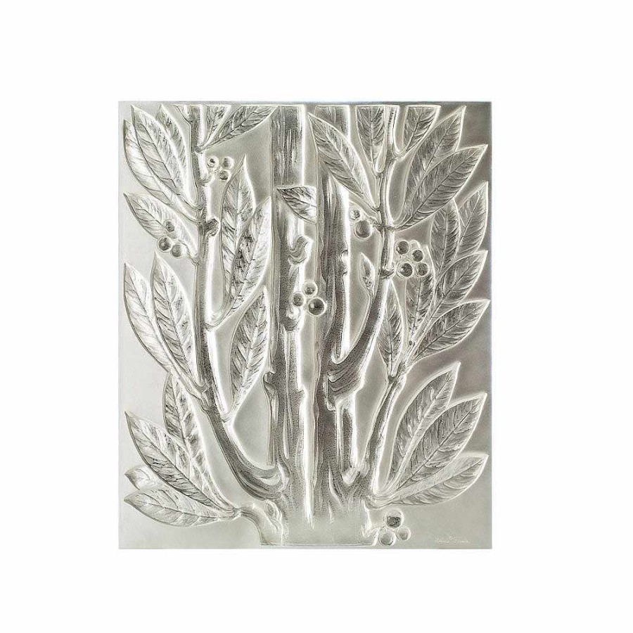 Decorative Panels | Lalique Lauriers Decorative Panel Clear Crystal/ Mirrored