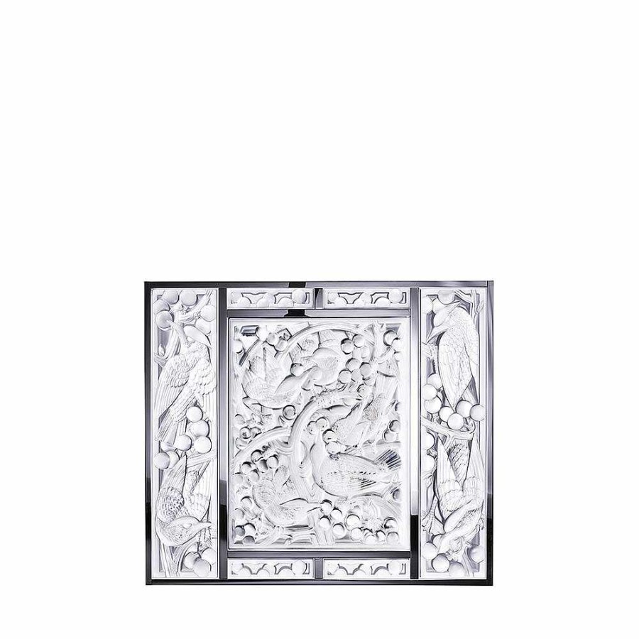 Decorative Panels | Lalique Merles Et Raisins Head Up Decorative Panel Clear Crystal/ Chrome/ Mirrored