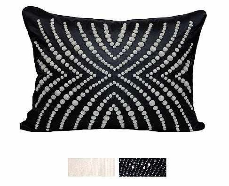 Cushions | Lalique Coutard Beaded Large Cushion Ivory Silk/ Glass Beads/ Large Size