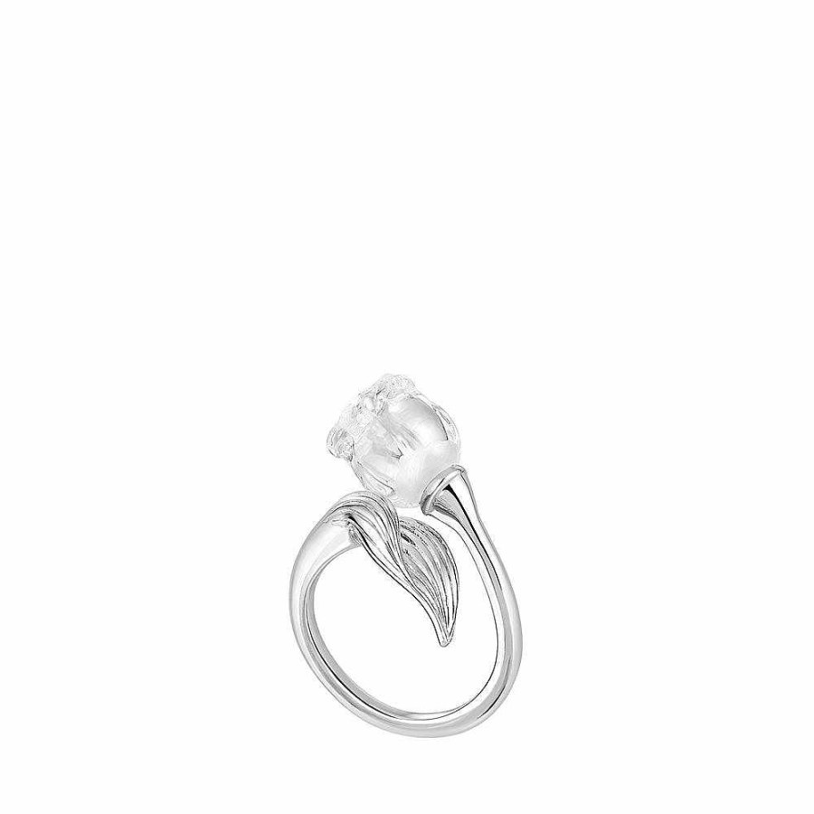 Rings | Lalique Muguet Ring Clear Crystal/ Silver