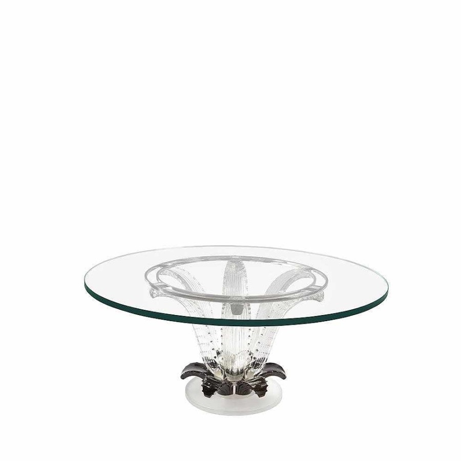 Tables | Lalique Cactus Coffee Table Clear And Black Crystal