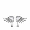 Earrings | Lalique Vesta Earrings, Large White Gold/ Diamonds/ Mother-Of-Pearl