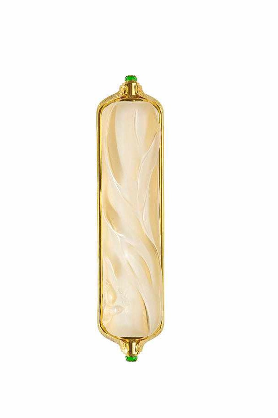 Sculptures | Lalique Mezuzah By Irma Large Size Clear And Gilded