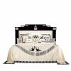 Beds | Lalique Raisins Bed Clear Crystal/ Ivory Silk And Black Lacquered/ Medium Size