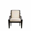 Seatings | Lalique Victoire Armchair Clear Crystal/ Black Lacquered And Ivory Silk