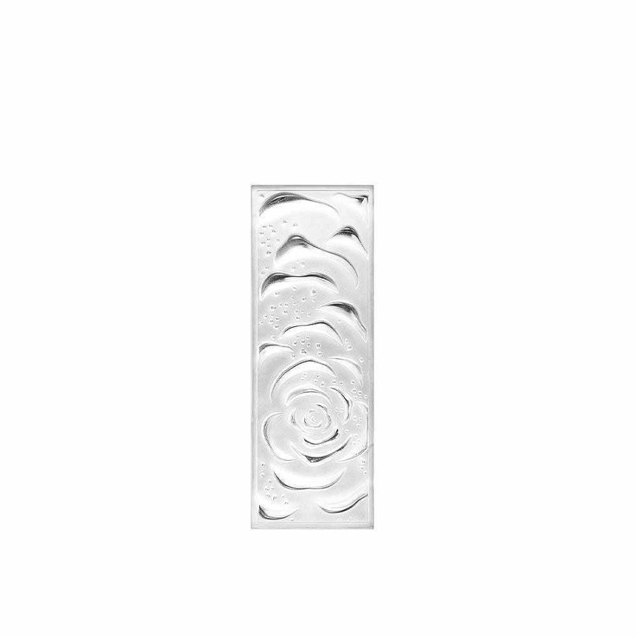 Decorative Panels | Lalique Roses Decorative Panel Clear Crystal/ Non Mirrored/ Small Size