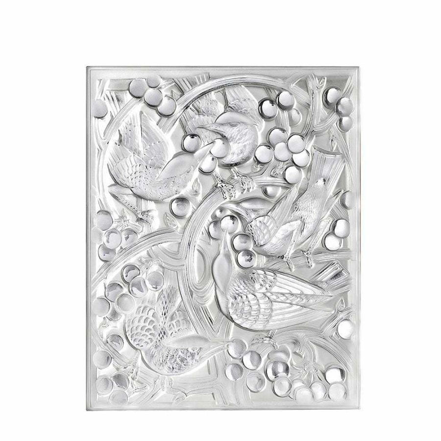 Decorative Panels | Lalique Merles Et Raisins Head Up Decorative Panel Clear Crystal/ Chrome/ Mirrored