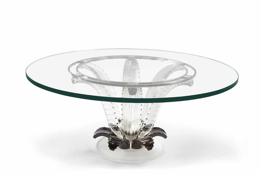 Tables | Lalique Cactus Coffee Table Clear And Black Crystal