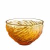 Bowls | Lalique Fourrure Bowl Amber Crystal