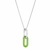 Pendants | Lalique Empreinte Animale Pendant Green Crystal/ Silver