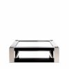 Tables | Lalique Masque De Femme Coffee Table Clear Crystal/ Black Lacquered And Polished Steel