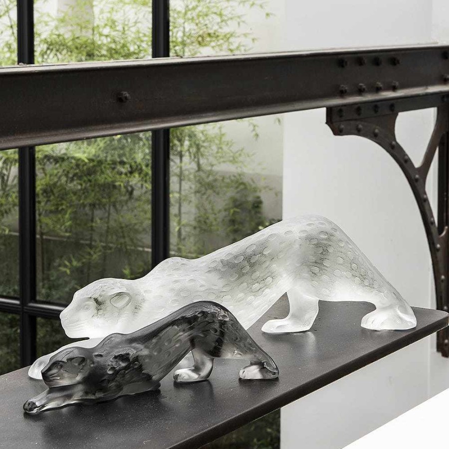 Sculptures | Lalique Zeila Panther Large Sculpture Clear Crystal