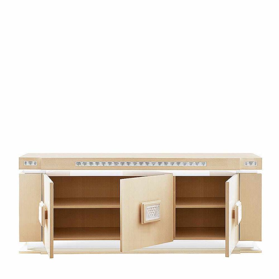 Cabinets | Lalique Raisins Sideboard Clear Crystal/ Ivory Ash And Polished Steel