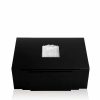 Boxes | Lalique Masque De Femme Jewellery Box Black Lacquered With Clear Crystal