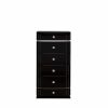 Cabinets | Lalique Masque De Femme Tallboy Clear Crystal/ Polished Steel And Black Lacquered