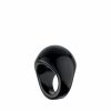 Rings | Lalique Cabochon Ring Black Crystal