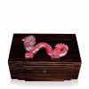 Ashtrays And Cigars Boxes | Lalique Dragon Cigars Box Large Size Red Crystal/ 100 Cigars