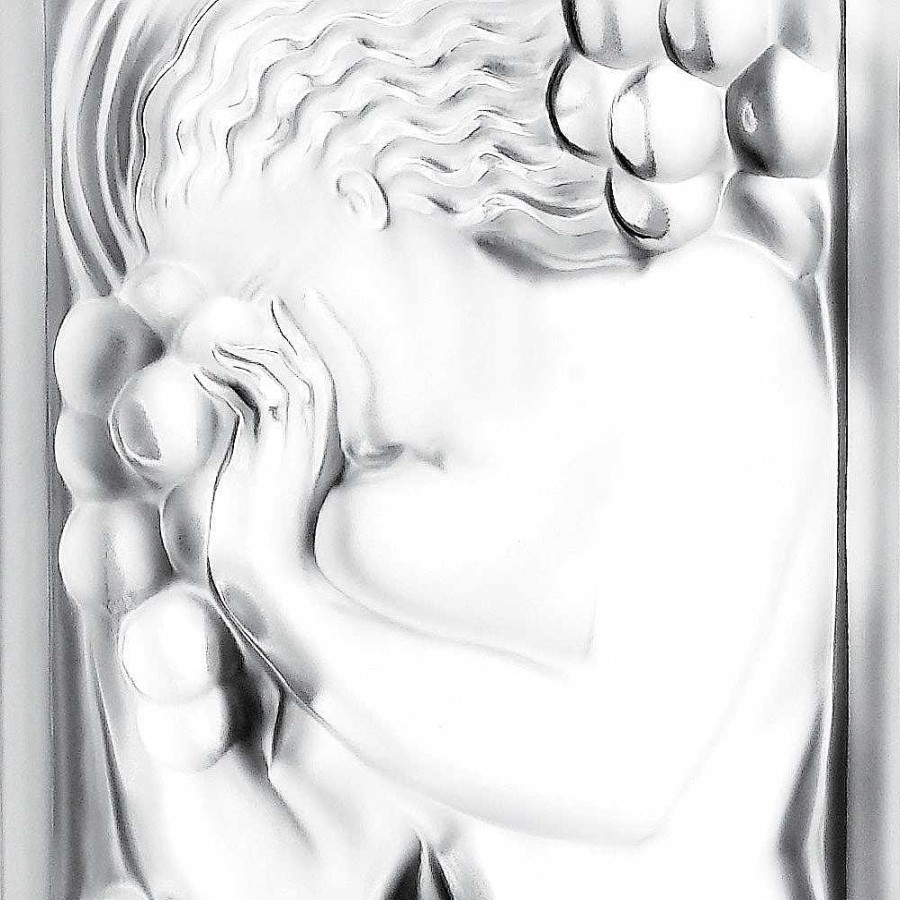 Decorative Panels | Lalique Figurine Et Raisins Decorative Panel Clear Crystal/ Non Mirrored