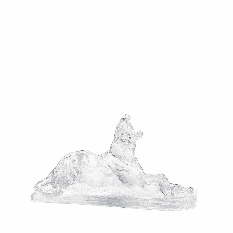 The Art Pieces | Lalique Yawning Lioness, Rembrandt Bugatti By Lalique, 2014 Clear Crystal/ Lost Wax Technique