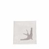 Table Linens | Lalique Hirondelle Embroidered Napkin Metallic Linen/ Pewter Embroidery/ Square