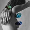 Rings | Lalique Cabochon Ring Antinea Green Crystal