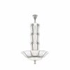 Chandeliers | Lalique Ginkgo Chandelier Clear Crystal/ Shiny Nickel Finish