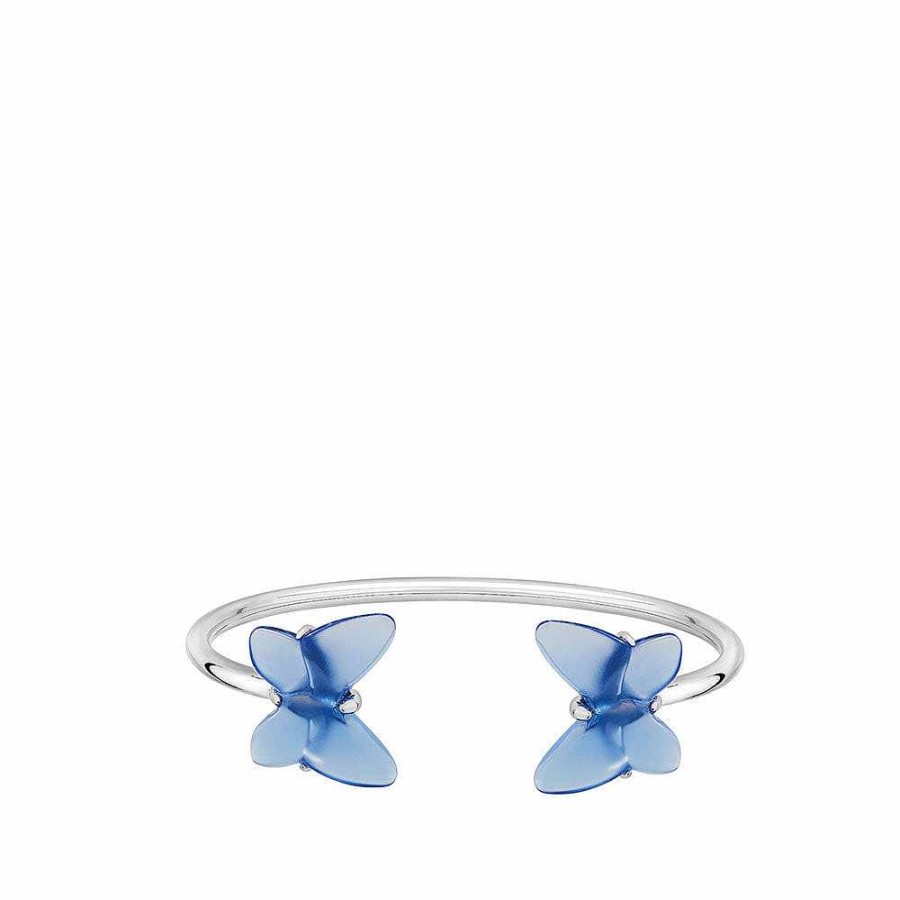 Bracelets | Lalique Papillon Flexible Bracelet Blue Crystal/ Silver