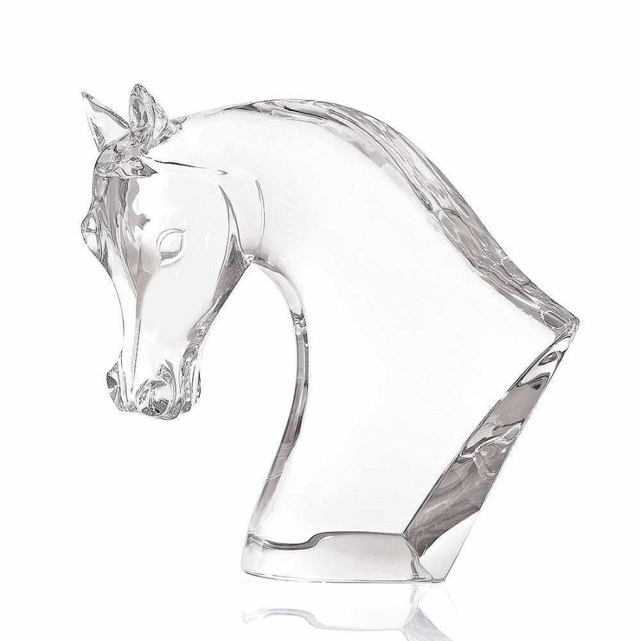 Sculptures | Lalique Horse'S Head Sculpture Clear Crystal