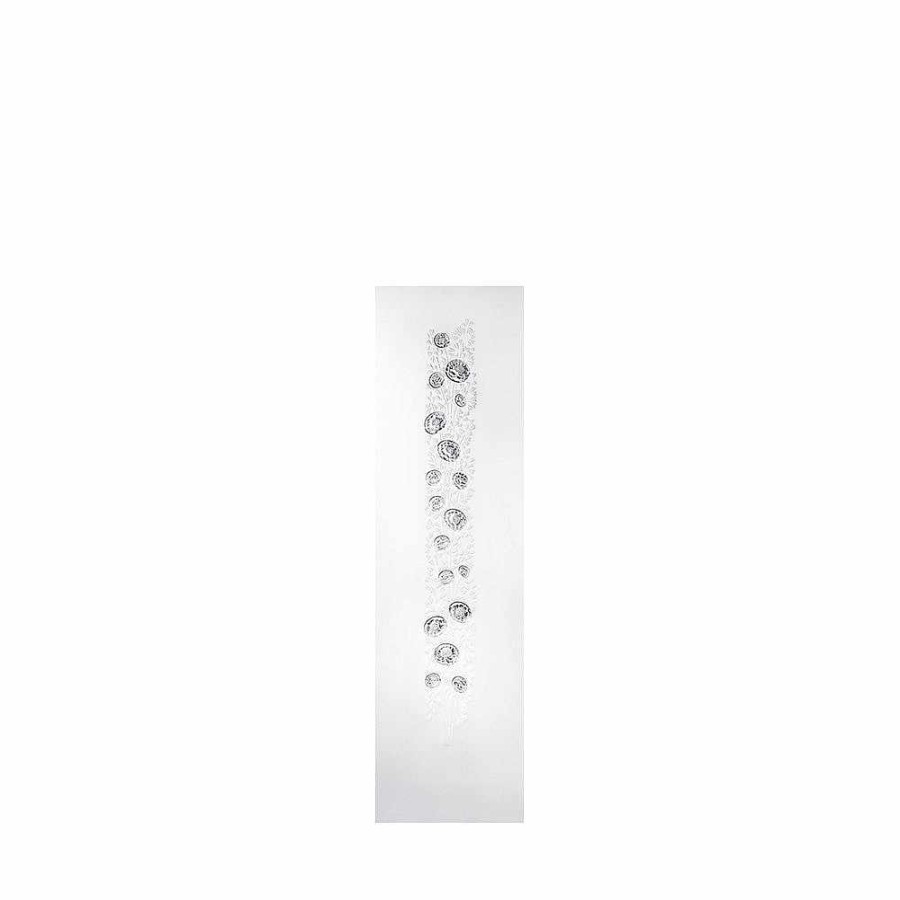 Interior Panels | Lalique Bouquet Interior Panel Clear Crystal/ Satin Finish Glass/ Small Size