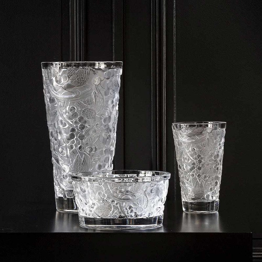 Bowls | Lalique Merles Et Raisins Bowl Clear Crystal