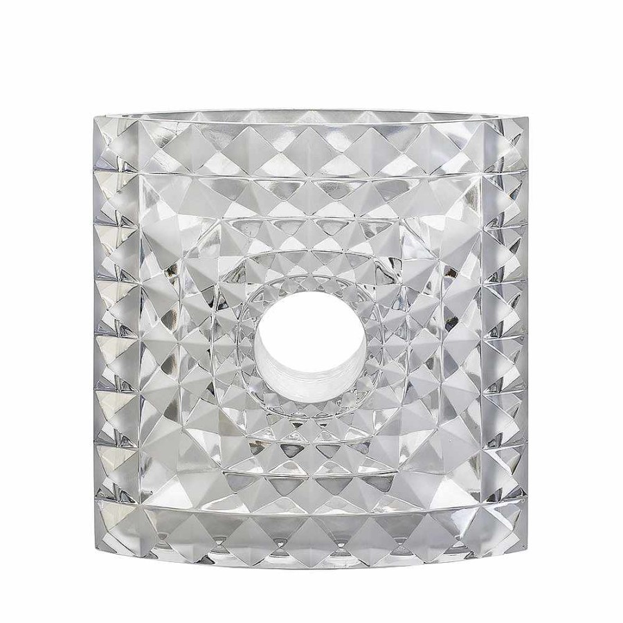 The Art Pieces | Lalique Geo Vase, Mario Botta & Lalique, 2016 Clear Crystal/ Lost Wax Technique