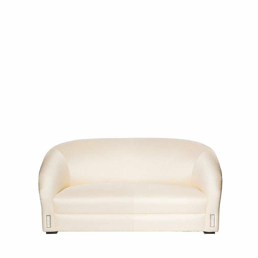 Seatings | Lalique Raisins Classic Sofa Clear Crystal And Ivory Silk/ Small Size