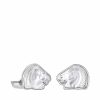 Cufflinks | Lalique Cheval Mascottes Cufflinks Clear Crystal/ Palladium Finishing