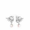 Earrings | Lalique Vesta Earrings, Small White Gold/ Cultured Pearls/ Diamonds/ Mother-Of-Pearl