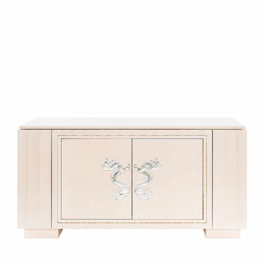 Cabinets | Lalique Dragon Sideboard Clear Crystal And Ivory Ash