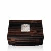 Ashtrays And Cigars Boxes | Lalique Masque De Femme Cigars Box Natural Ebony With Clear Crystal/ 70 Cigars