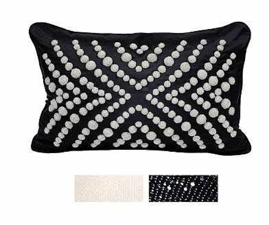 Cushions | Lalique Coutard Beaded Small Cushion Ivory Silk/ Glass Beads/ Small Size