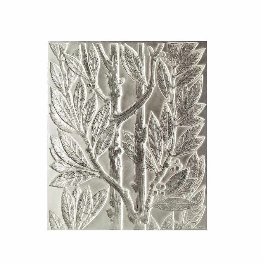 Decorative Panels | Lalique Lauriers Decorative Panel Clear Crystal/ Mirrored