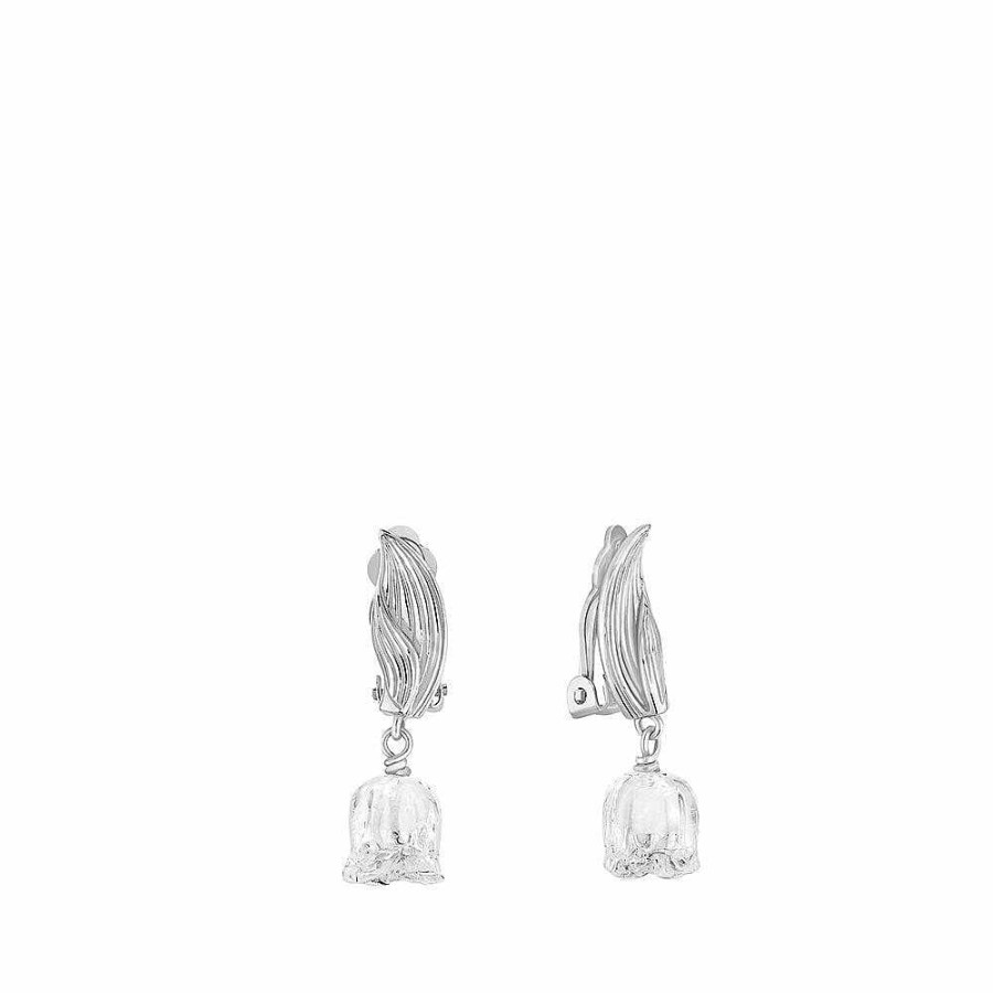 Earrings | Lalique Muguet Earrings Clear Crystal/ Silver