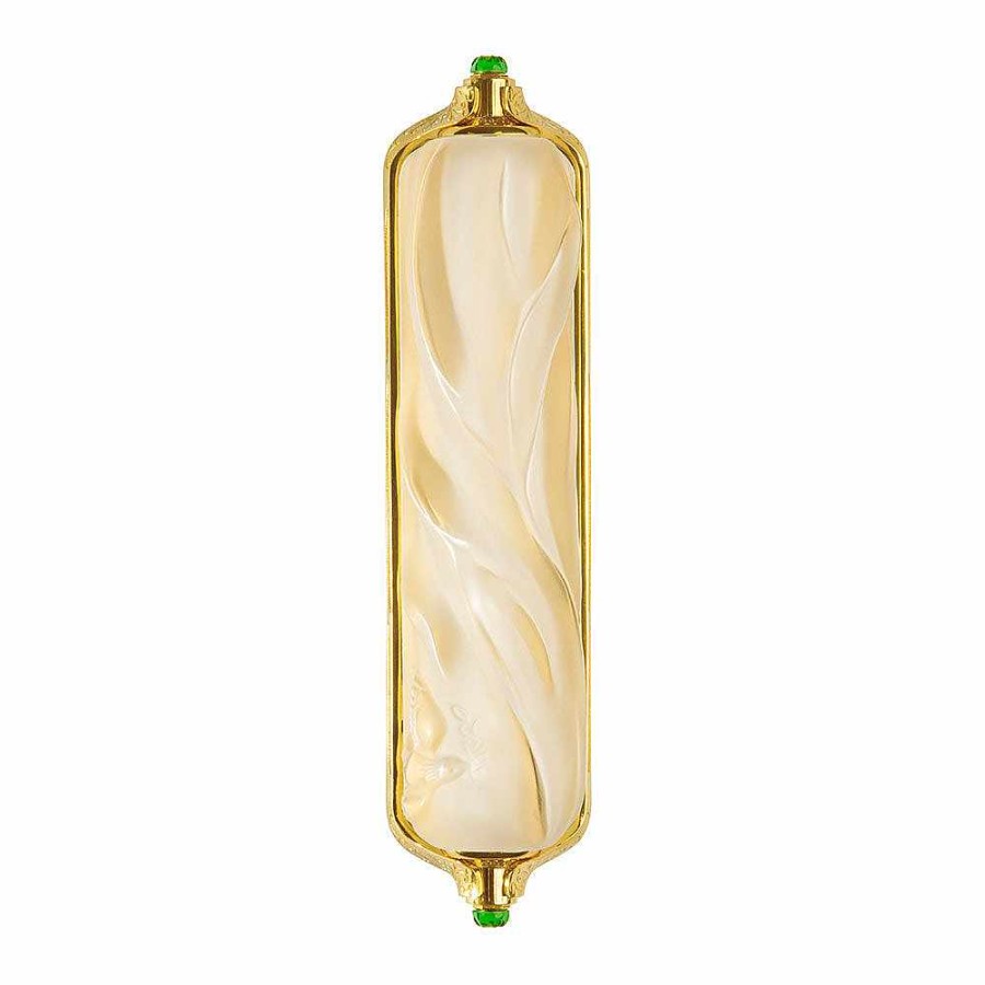 Sculptures | Lalique Mezuzah By Irma Large Size Clear And Gilded