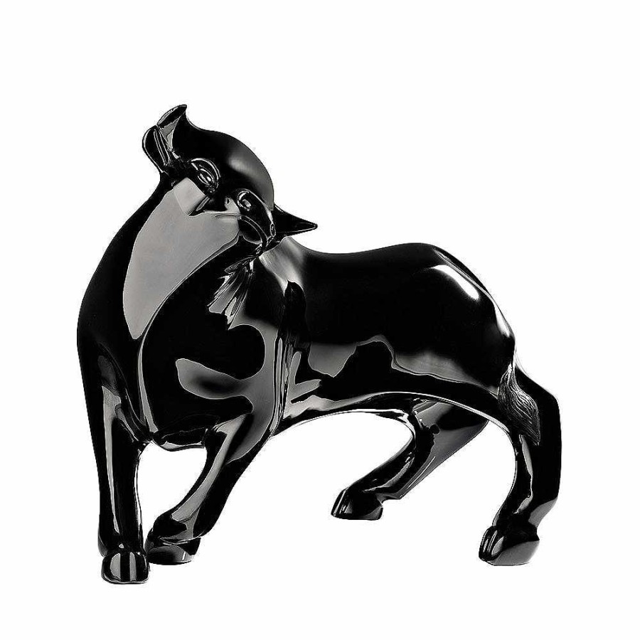 Sculptures | Lalique Vuelta Bull Sculpture Black Crystal/ Lost Wax