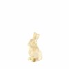 Sculptures | Lalique Toulouse Rabbit Sculpture Gold Luster Crystal