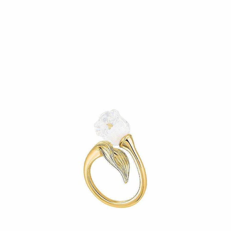 Rings | Lalique Muguet Ring Clear Crystal/ Vermeil