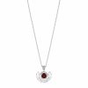 Pendants | Lalique Cygnes Pendant, Small White Gold/ Garnet/ Diamonds/ Mother-Of-Pearl