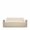 Seatings | Lalique Masque De Femme Contemporary Sofa Clear Crystal And Ivory Silk/ Medium Size