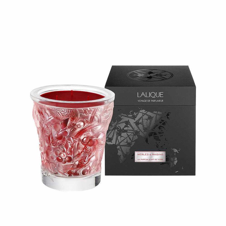 Crystal Editions | Lalique Merles Et Raisins, Crystal Scented Candle