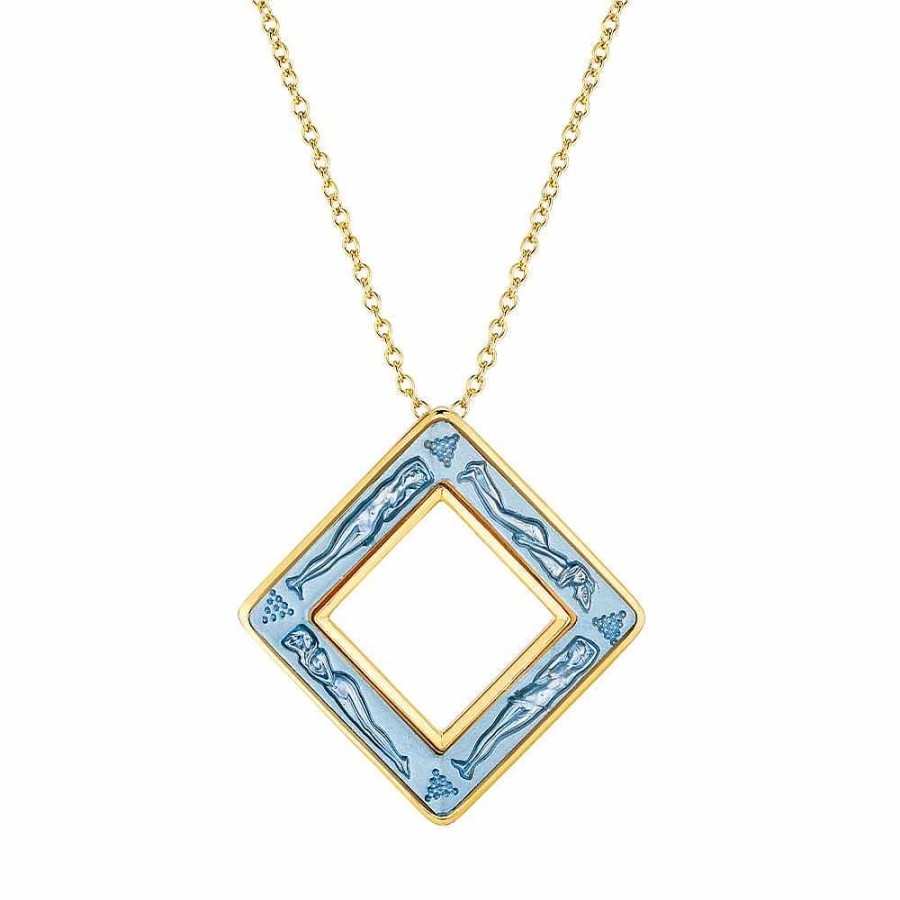 Pendants | Lalique Losange Bacchantes Pendant Pearl Blue Crystal